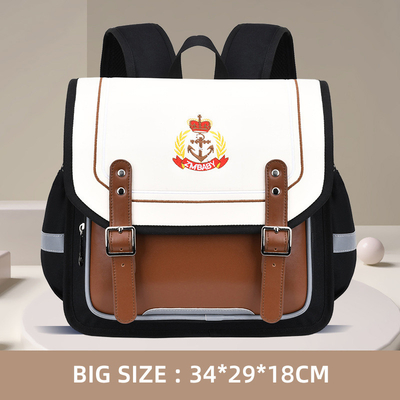 Verschluss-Entwurfs-lederne Schulrucksack-Oxford-Kinderschulbuch-Taschen