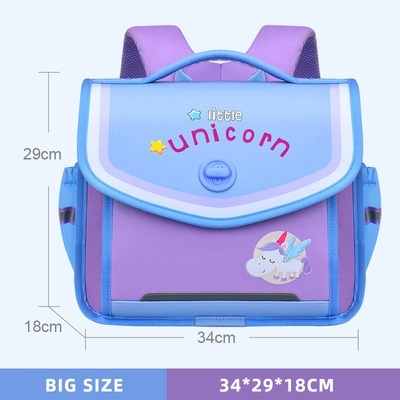 Wasserdichter Kinderrucksack aus schwarzem Leder mit 3 Fächern
