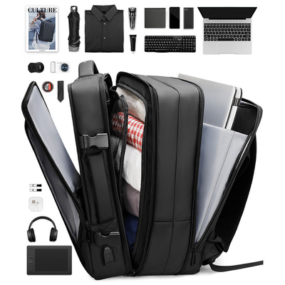 Laptop-Rucksack-Männer USBs 17inch Polyester-Oxfords leichte Laptop-Tasche