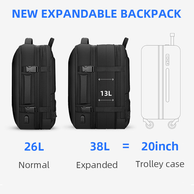Laptop-Rucksack-Männer USBs 17inch Polyester-Oxfords leichte Laptop-Tasche