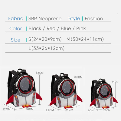 Wasserdichte Karikatur-Mädchen-Astronauten-Schultaschen 3D Rocket Kids Backpack Anti Lost