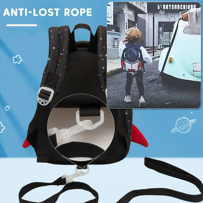 Wasserdichte Karikatur-Mädchen-Astronauten-Schultaschen 3D Rocket Kids Backpack Anti Lost
