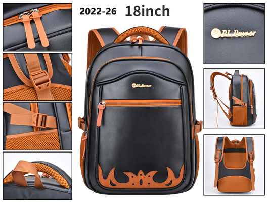 Die PU-Leder-Student School Bag 18 Zoll-Geschäfts-zufälliger Rucksack-Männer