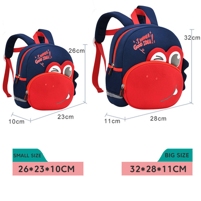 ODM-Dinosaurier-Kinder wandern Kleinkind-Kindergarten Mochila der Karikatur-3D für Jungen-Mädchen 2-5 Jahre
