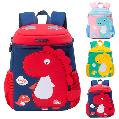 Dinosaurier-Kindergarten Mochila des Kleinkind-3D netter Karikatur-Rucksack für Jungen-Mädchen