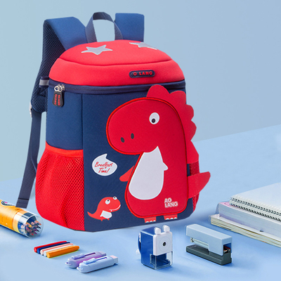 Dinosaurier-Kindergarten Mochila des Kleinkind-3D netter Karikatur-Rucksack für Jungen-Mädchen