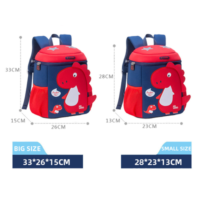 Dinosaurier-Kindergarten Mochila des Kleinkind-3D netter Karikatur-Rucksack für Jungen-Mädchen