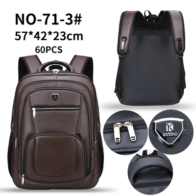 Der Laptop-Ledertasche der PU-Rucksack-Männer 23 Zoll-Rucksack 1000g