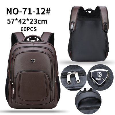 Geschäfts-zufälligen Rucksack-männlichen Multifunktionsmänner PUs das Geschäfts-Laptop-Tasche der ledernen Retro-