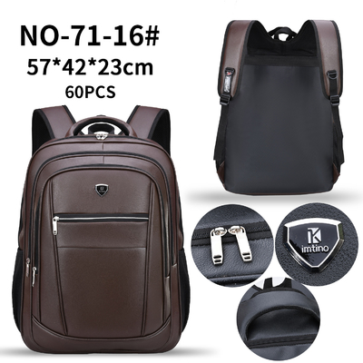 Geschäfts-zufälligen Rucksack-männlichen Multifunktionsmänner PUs das Geschäfts-Laptop-Tasche der ledernen Retro-