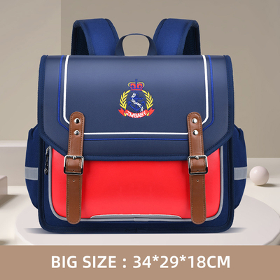 Verschluss-Entwurfs-lederne Schulrucksack-Oxford-Kinderschulbuch-Taschen