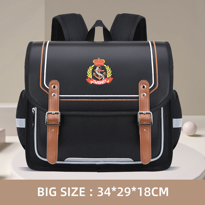 Verschluss-Entwurfs-lederne Schulrucksack-Oxford-Kinderschulbuch-Taschen