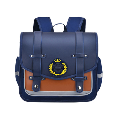 Lackleder-modischer Nylonschulrucksack für Jungen 6-12Y