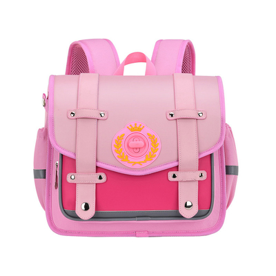 Lackleder-modischer Nylonschulrucksack für Jungen 6-12Y