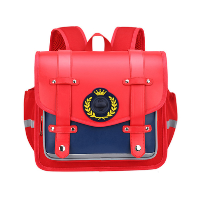 Lackleder-modischer Nylonschulrucksack für Jungen 6-12Y