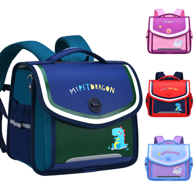 Karikatur-lederne Jungen-Dinosaurier-Rucksack-Kleinkind-Buch-Taschen für 6 12 Jahre alt