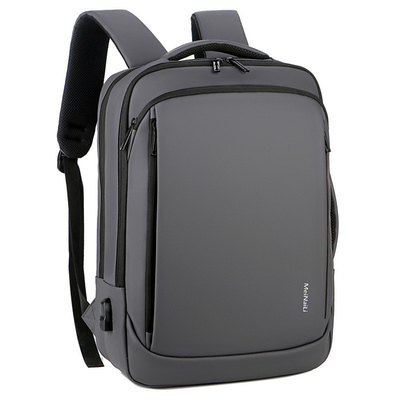 BSCI-Geschäfts-Laptop-Rucksack aufladende lederne Computer-Tasche 1000g 15,6 Zoll USBs