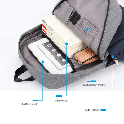 USB-Antidiebstahl-Aufladungsrucksack-wasserdichter 15,6 Zoll-Laptop-Rucksack