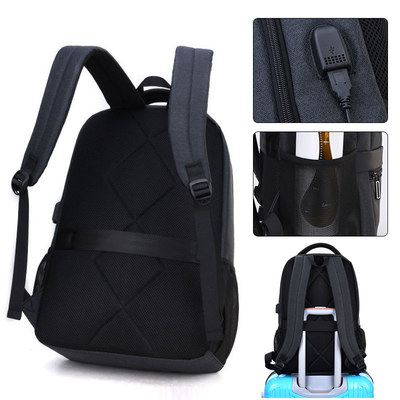 Externe rucksack-Mann-Laptop-wasserdichte Nylonschultaschen USBs Aufladungs