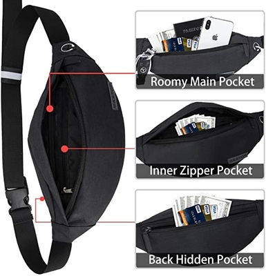 Soem wasserdichte laufende Fanny Pack For Men Women justierbarer Unisex-Bum Bag