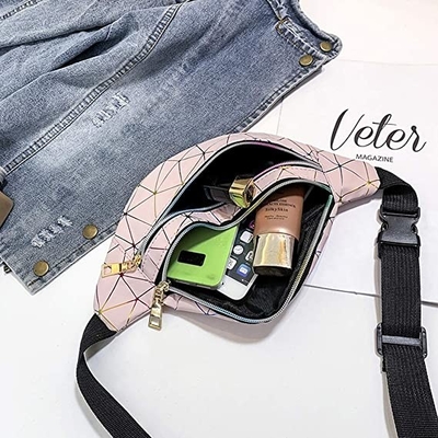 PU überziehen die wasserdichten Reißverschlusstaschen Bum Waist Bag Festival Fanny-Satz-3 mit Leder