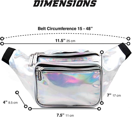 PU-Party-Bum Bag Waist Pack For-Frauen-Mann-Kinderkleines mittelgroßes