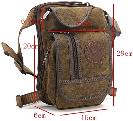 Taktische Radfahrensegeltuch-Tropfen-Bein-Tasche, die Taillen-Satz für Mann-Frauen wandert