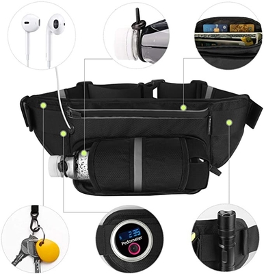 Polyester-wasserdichter Bum Jogging Belt Bag Running-Gurt mit Flaschen-Halter