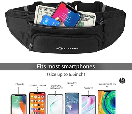 Polyester-wasserdichter Bum Jogging Belt Bag Running-Gurt mit Flaschen-Halter