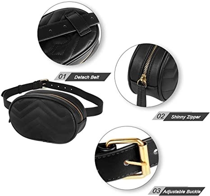 Lederne wasserdichte Gurt-Tasche quer- Körper Mode-Fanny Pack PUs