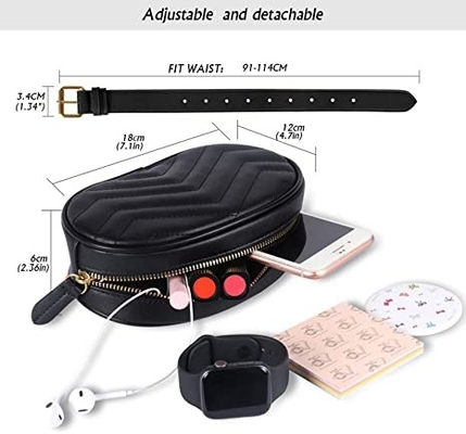 Lederne wasserdichte Gurt-Tasche quer- Körper Mode-Fanny Pack PUs
