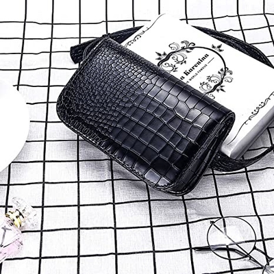 Kleiner quer- Körper Fanny Pack Pu Leather Purses des Krokodils mit Handy-Taschen