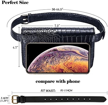 Kleiner quer- Körper Fanny Pack Pu Leather Purses des Krokodils mit Handy-Taschen