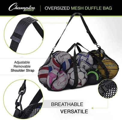 Übergroße Turnhallen-Tasche Mesh Sports Duffle Bag Multipurposes mit dem Reißverschluss justierbar