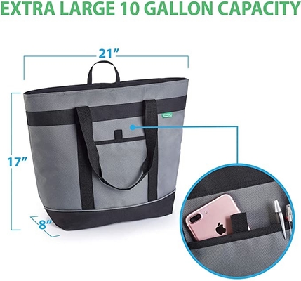 Thermalweiche Gray Insulated Cooler Bags HD versah Isolierkühlvorrichtung mit Seiten