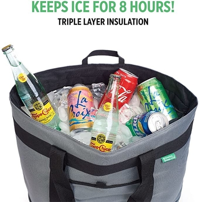 Thermalweiche Gray Insulated Cooler Bags HD versah Isolierkühlvorrichtung mit Seiten