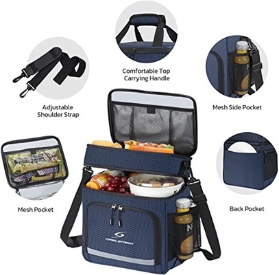 Zusammenklappbare wasserundurchlässige Isoliermittagessen-Kühltasche wiederverwendbar für Frauen-Männer