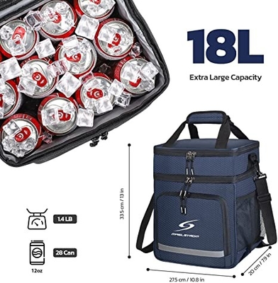 Zusammenklappbare wasserundurchlässige Isoliermittagessen-Kühltasche wiederverwendbar für Frauen-Männer