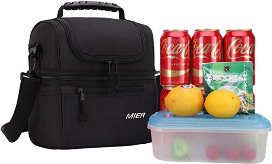 Doppelschicht isolierte das Kühltasche-erwachsene Mittagessen, das tragbare weiche mit Seiten versehene Kühlvorrichtungen schleppen