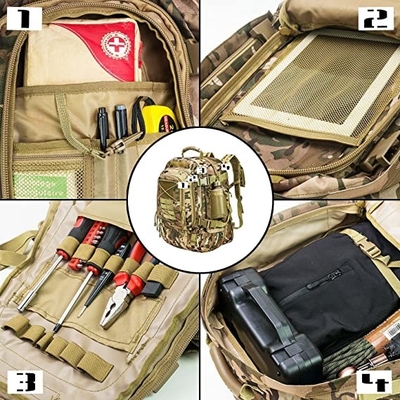 Dehnbares taktisches kampierendes Oxford-Militärmaterial des Rucksack-60l