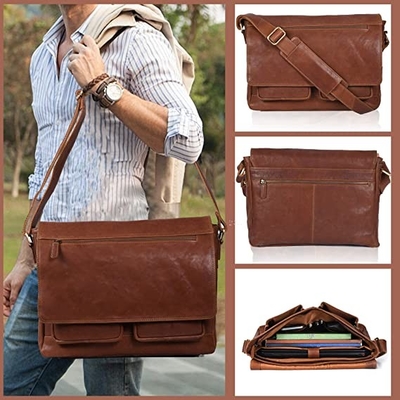der lederne Bote Bag Canvas Cowhide 400g der Frauen des Laptop-14inch