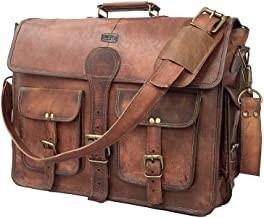 400g 14 Zoll-Weinlese-handgemachter lederner Bote-Bag For Laptop-Aktenkoffer