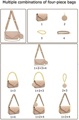 Stilvolle Designer-Small Quilted Crossbody-Tasche für Frauen