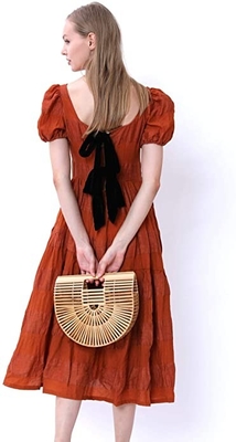 Die Bambushandtasche handgemachter gesteppter Tote Bags Soem-Frauen