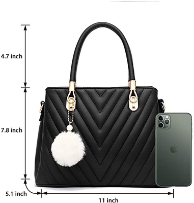 Die Luxushandtaschen-Spitzengriff-Schultasche lederner Mode-PU-Frauen